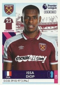 Figurina Issa Diop - Premier League Inglese 2021-2022 - Panini