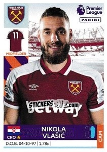 Sticker Nikola Vlaśič - Premier League Inglese 2021-2022 n. 594 - Panini