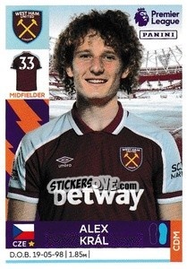 Figurina Alex Král - Premier League Inglese 2021-2022 - Panini