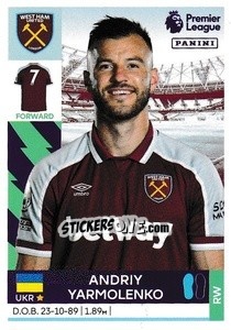 Figurina Andriy Yarmolenko - Premier League Inglese 2021-2022 - Panini