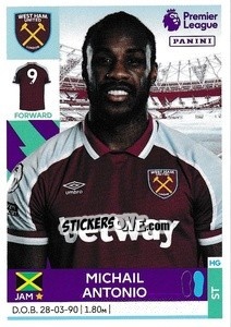 Sticker Michail Antonio - Premier League Inglese 2021-2022 - Panini