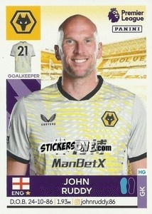 Figurina John Ruddy - Premier League Inglese 2021-2022 - Panini