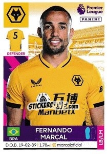 Sticker Fernando Marçal - Premier League Inglese 2021-2022 - Panini