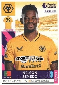 Sticker Nélson Semedo - Premier League Inglese 2021-2022 - Panini