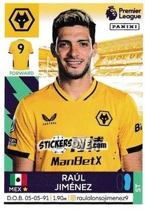 Figurina Raúl Jiménez - Premier League Inglese 2021-2022 - Panini