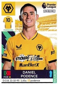 Sticker Daniel Podence - Premier League Inglese 2021-2022 - Panini