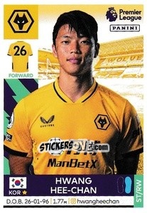 Figurina Hwang Hee-Chan - Premier League Inglese 2021-2022 - Panini