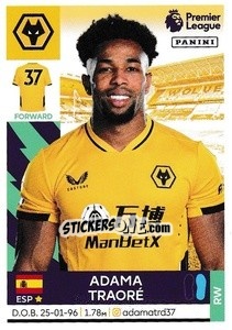 Cromo Adama Traoré - Premier League Inglese 2021-2022 - Panini