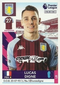 Figurina Lucas Digne (Aston Villa) - Premier League Inglese 2021-2022 - Panini