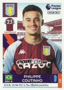 Sticker Philippe Coutinho (Aston Villa) - Premier League Inglese 2021-2022 n. U5 - Panini