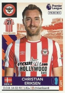 Sticker Christian Eriksen (Brentford) - Premier League Inglese 2021-2022 n. U7 - Panini