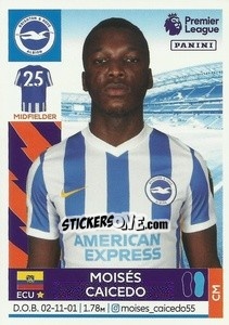Sticker Moisés Caicedo (Brighton) - Premier League Inglese 2021-2022 n. U9 - Panini
