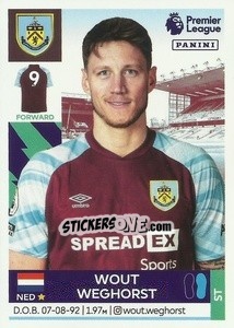 Sticker Wout Weghorst (Burnley) - Premier League Inglese 2021-2022 n. U11 - Panini