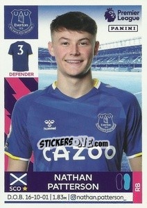 Sticker Nathan Patterson (Everton) - Premier League Inglese 2021-2022 - Panini