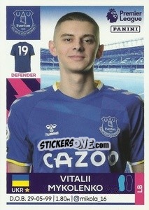 Figurina Vitalii Mykolenko (Everton) - Premier League Inglese 2021-2022 - Panini