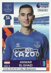 Sticker Anwar El Ghazi (Everton) - Premier League Inglese 2021-2022 - Panini