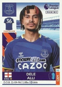 Figurina Dele Alli (Everton) - Premier League Inglese 2021-2022 - Panini