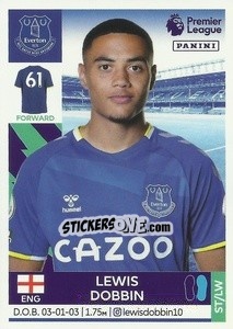 Cromo Lewis Dobbin (Everton) - Premier League Inglese 2021-2022 - Panini