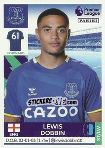 Sticker Lewis Dobbin (Everton) - Premier League Inglese 2021-2022 n. U18 - Panini