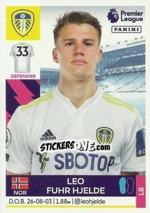 Sticker Leo Fuhr Hjelde (Leeds United) - Premier League Inglese 2021-2022 - Panini