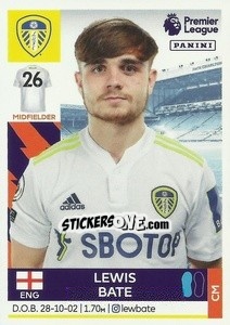 Cromo Lewis Bate (Leeds United) - Premier League Inglese 2021-2022 n. U20 - Panini