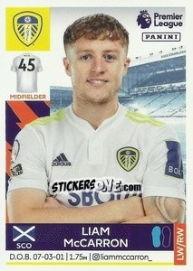 Figurina Liam McCarron (Leeds United) - Premier League Inglese 2021-2022 - Panini