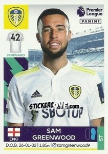 Figurina Sam Greenwood (Leeds United) - Premier League Inglese 2021-2022 n. U23 - Panini