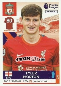 Sticker Tyler Morton (Liverpool) - Premier League Inglese 2021-2022 n. U25 - Panini