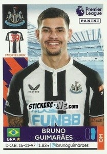 Cromo Bruno Guimarães (Newcastle United) - Premier League Inglese 2021-2022 - Panini