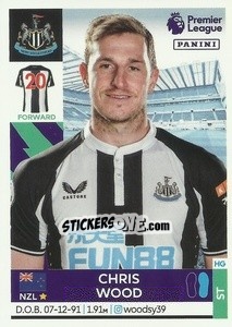 Cromo Chris Wood (Newcastle United) - Premier League Inglese 2021-2022 - Panini