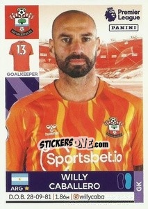 Figurina Willy Caballero (Southampton) - Premier League Inglese 2021-2022 n. U35 - Panini