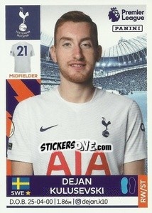 Sticker Dejan Kulusevski (Tottenham Hotspur) - Premier League Inglese 2021-2022 n. U37 - Panini