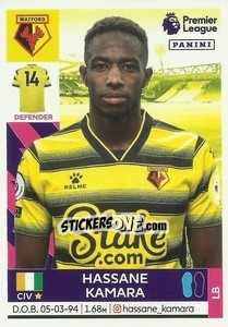Sticker Hassane Kamara (Watford) - Premier League Inglese 2021-2022 - Panini