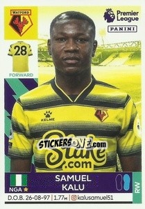 Sticker Samuel Kalu (Watford) - Premier League Inglese 2021-2022 - Panini