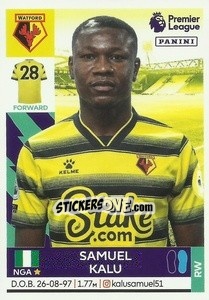 Sticker Samuel Kalu (Watford) - Premier League Inglese 2021-2022 n. U42 - Panini