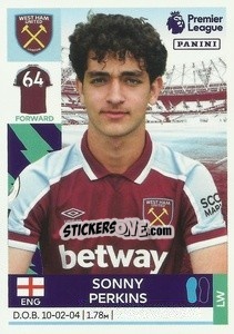 Sticker Sonny Perkins (West Ham United) - Premier League Inglese 2021-2022 n. U44 - Panini
