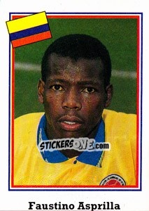 Sticker Faustino Asprilla - World Cup USA 1994 n. 70 - Euroflash
