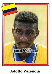 Cromo Adolfo Valencia - World Cup USA 1994 - Euroflash