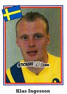Cromo Klas Ingesson - World Cup USA 1994 - Euroflash