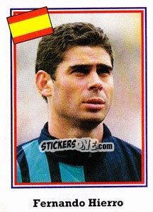 Sticker Fernando Hierro - World Cup USA 1994 n. 195 - Euroflash