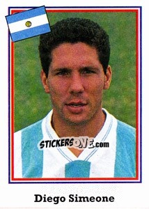 Sticker Diego Simeone - World Cup USA 1994 - Euroflash
