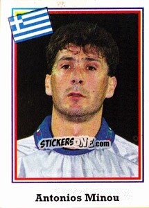 Sticker Antonios Minou - World Cup USA 1994 - Euroflash