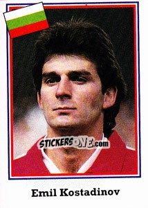 Sticker Emil Kostadinov - World Cup USA 1994 - Euroflash