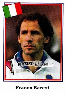 Sticker Franco Baresi - World Cup USA 1994 - Euroflash