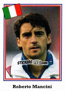 Sticker Roberto Mancini - World Cup USA 1994 n. 300 - Euroflash