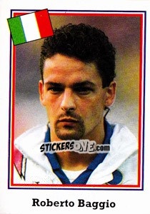 Sticker Roberto Baggio - World Cup USA 1994 n. 302 - Euroflash