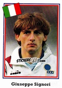 Sticker Giuseppe Signori - World Cup USA 1994 - Euroflash