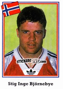 Sticker Stig Inge Bjornebye - World Cup USA 1994 - Euroflash