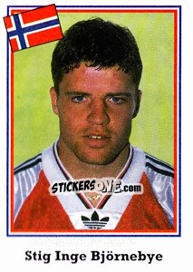 Sticker Stig Inge Bjornebye - World Cup USA 1994 n. 329 - Euroflash