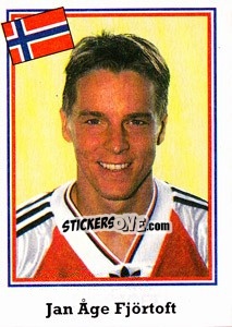 Sticker Jan Age Fjortoft - World Cup USA 1994 - Euroflash